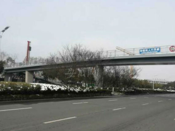 合肥經開區繁華大道新添海恒街人行天橋