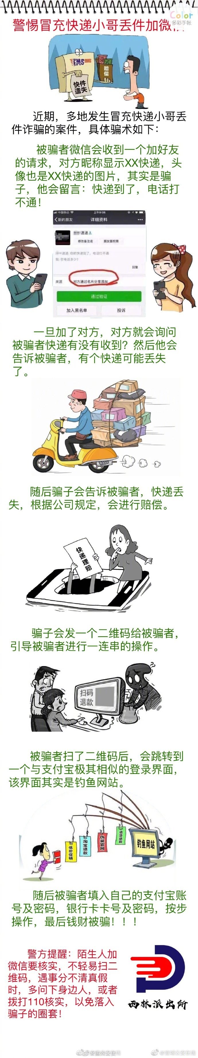 新騙術：快遞員加微信要給你“賠償”？擦亮眼睛