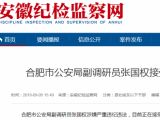 合肥市公安局副調(diào)研員張國權(quán)接受審查調(diào)查