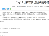 黃山2月14日通報無新增確診病例和新增疑似病例