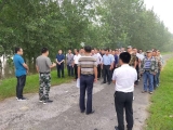 澗溪鎮在潘村鎮張臺村召開抗洪搶險突擊隊動員大會