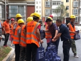南譙區住建交通局為一線施工人員送清涼