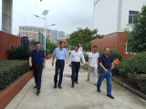廬陽區教體局副局長婁平檢查四十二中學湖畔分校開學準備工作
