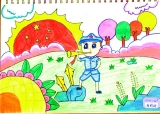 淮北市古城路小學(xué)舉行“向解放軍致敬”繪畫(huà)比賽