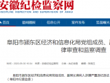 涉嫌嚴重違紀違法！阜陽潁東區經信局副局長蔣利人被查