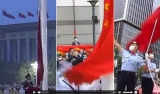 今早，香港澳門同內(nèi)地共升國旗